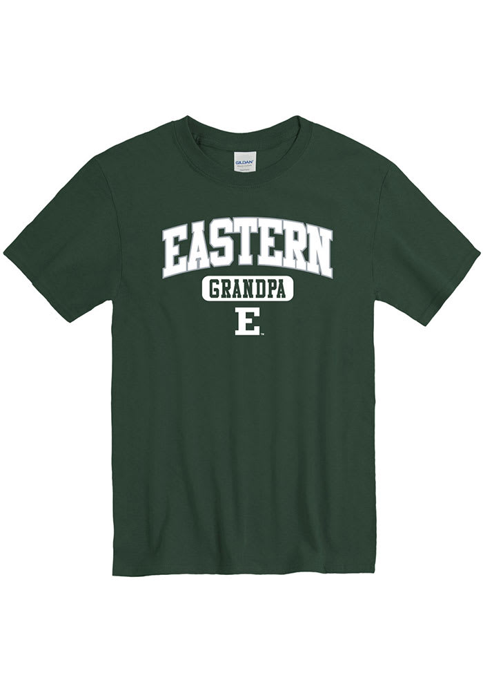 Eastern Michigan Eagles Green Grandpa Graphic Short Sleeve T Shirt