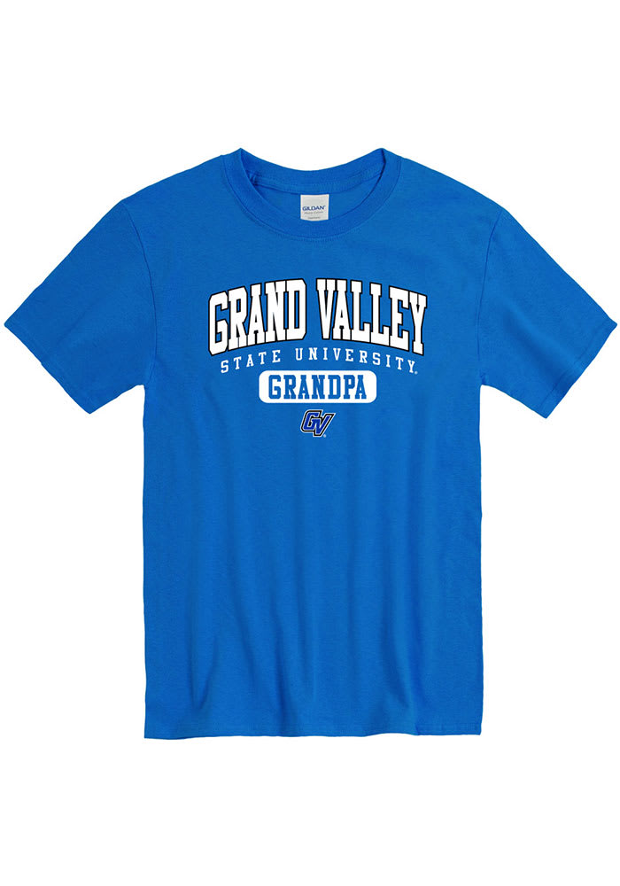 Grand Valley State Lakers Blue Grandpa Graphic Short Sleeve T Shirt