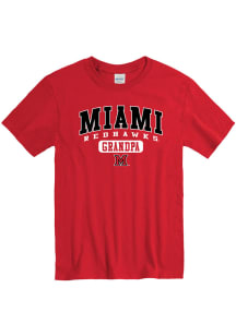 Miami RedHawks Red Grandpa Graphic Short Sleeve T Shirt