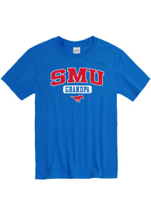 SMU Mustangs Blue Grandpa Graphic Short Sleeve T Shirt