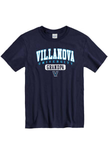 Villanova Wildcats Navy Blue Grandpa Graphic Short Sleeve T Shirt
