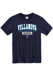 Villanova Wildcats Navy Blue Grandpa Graphic Short Sleeve T Shirt