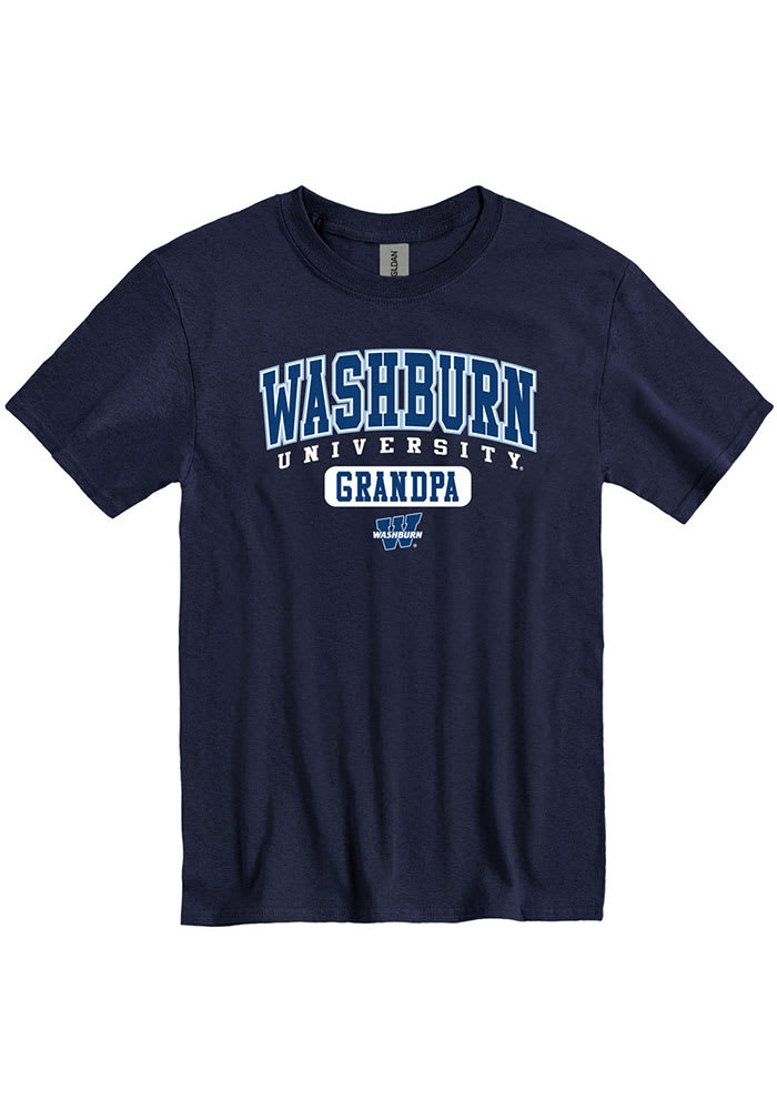 Washburn Ichabods Navy Blue Grandpa Graphic Short Sleeve T Shirt
