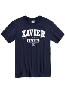 Xavier Musketeers Navy Blue Grandpa Graphic Short Sleeve T Shirt