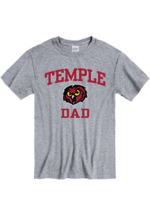 Temple Owls Grey Dad Graphic Short Sleeve T Shirt