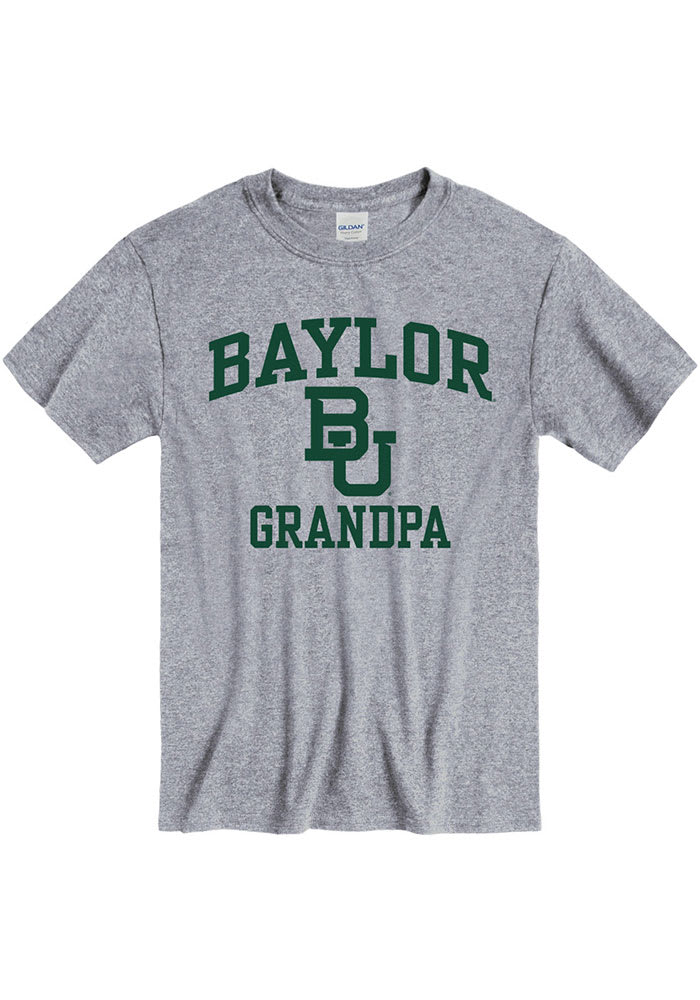 Baylor Bears Grey Grandpa Graphic Short Sleeve T Shirt