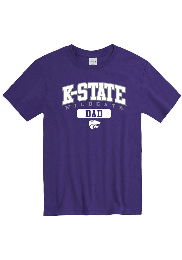 K-State Wildcats Purple Dad Graphic Short Sleeve T Shirt