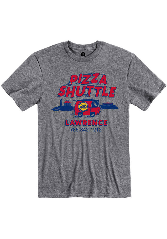 Pizza Shuttle Heather Graphite Lawrence Van Short Sleeve T-Shirt