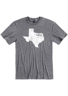 Rally Texas Grey State Shape Short Sleeve Fashion T Shirt