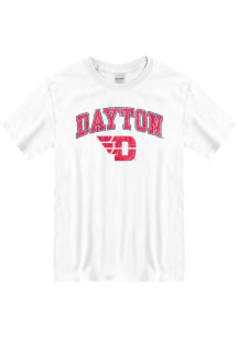 Dayton Flyers White Arch Logo Short Sleeve T Shirt