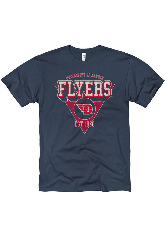 Dayton Flyers Navy Blue Upscale Short Sleeve T Shirt
