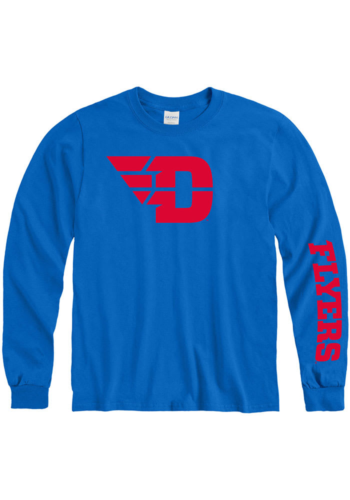 Dayton Flyers Blue Logo Long Sleeve T Shirt