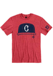 Rally Cleveland Buckeyes Red Cap Short Sleeve Fashion T Shirt