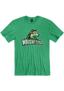 Wright State Raiders Green Big Logo Short Sleeve T Shirt