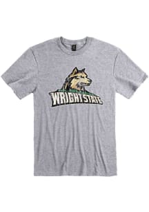 Wright State Raiders Grey Big Logo Short Sleeve T Shirt