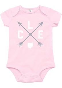 Cleveland Baby Pink CLE Arrows Short Sleeve One Piece