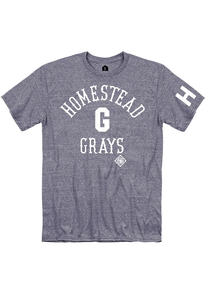 Rally Homestead Grays Blue Arch Graphic Short Sleeve Fashion T Shirt