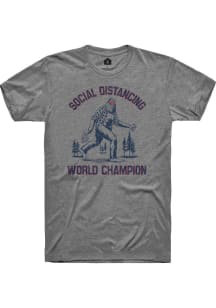 Rally Graphite Social Distancing World Champions Short Sleeve T Shirt