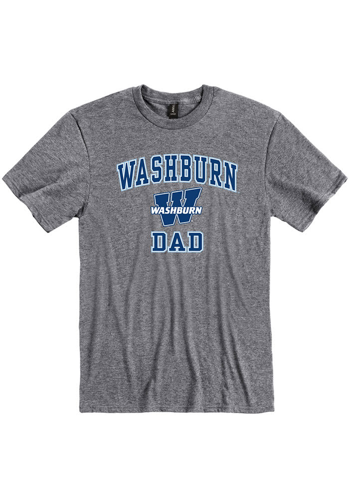 Washburn Ichabods Grey Dad Graphic Short Sleeve T Shirt