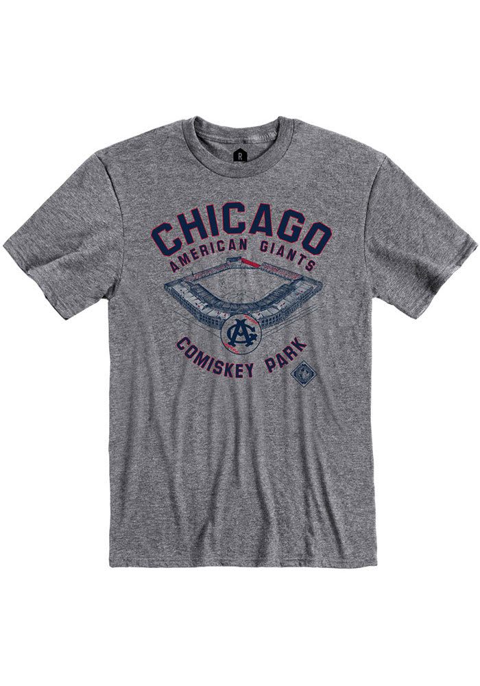 Rally Chicago American Giants Grey Comiskey Park Short Sleeve Fashion T Shirt