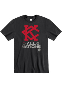 Rally Kansas City Monarchs Black All Nations Short Sleeve Fashion T Shirt
