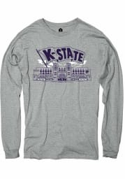 Rally K-State Wildcats Grey Snyder Family Stadium Long Sleeve Fashion T Shirt
