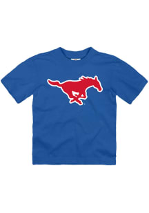 SMU Mustangs Toddler Blue Primary Logo Short Sleeve T-Shirt