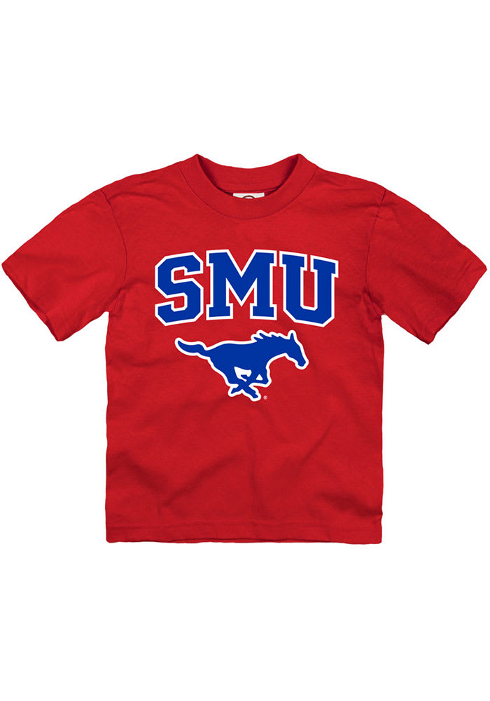 SMU Mustangs Toddler Red Arch Mascot Short Sleeve T-Shirt
