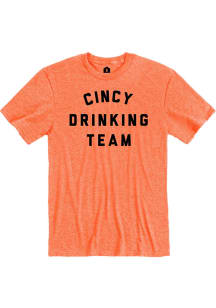 Cincinnati Heather Orange Drinking Team Short Sleeve T-Shirt