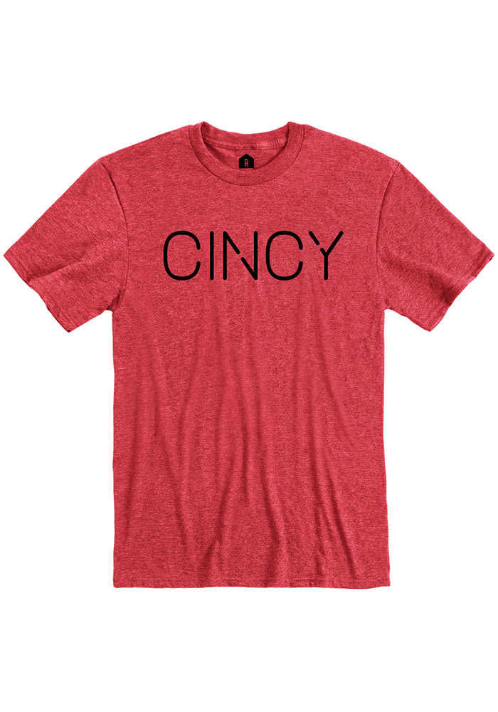 Cincinnati Heather Red Disconnected Short Sleeve T-Shirt