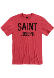 St. Joe Heather Red Wordmark Short Sleeve T-Shirt