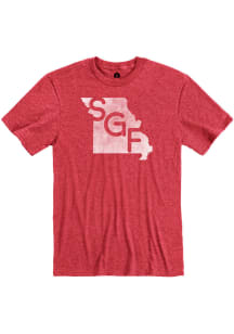 Springfield Heather Red SGF State Shape Short Sleeve T-Shirt