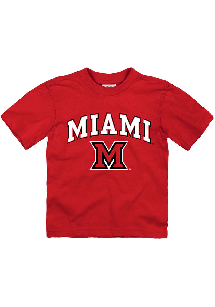 Miami RedHawks Toddler Red Arch Mascot Short Sleeve T-Shirt