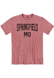 Springfield Red Snow Heather Wordmark Short Sleeve T-Shirt
