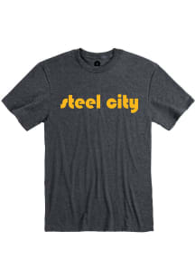 Pittsburgh Heather Dark Grey Steel City Short Sleeve T-Shirt