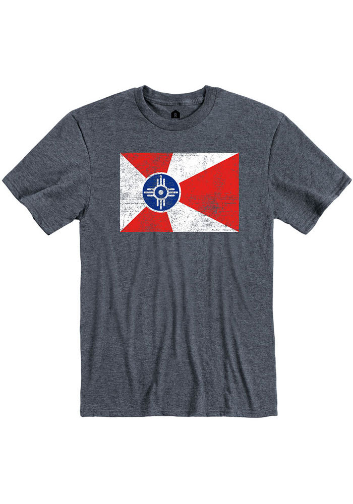 Wichita Heather Navy Flag Short Sleeve T-Shirt