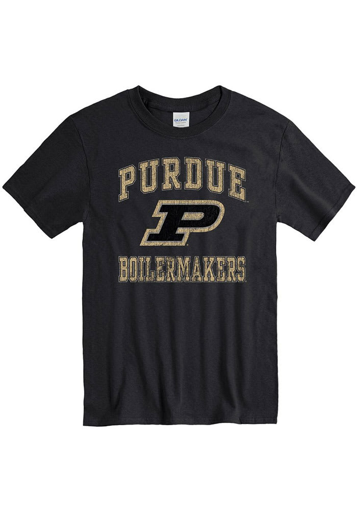 Purdue Boilermakers Black Arch Logo Short Sleeve T Shirt