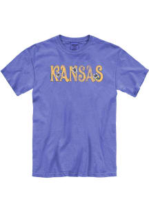 Kansas Women's Flo Blue Floral Comfort Colors Unisex Short Sleeve T-Shirt