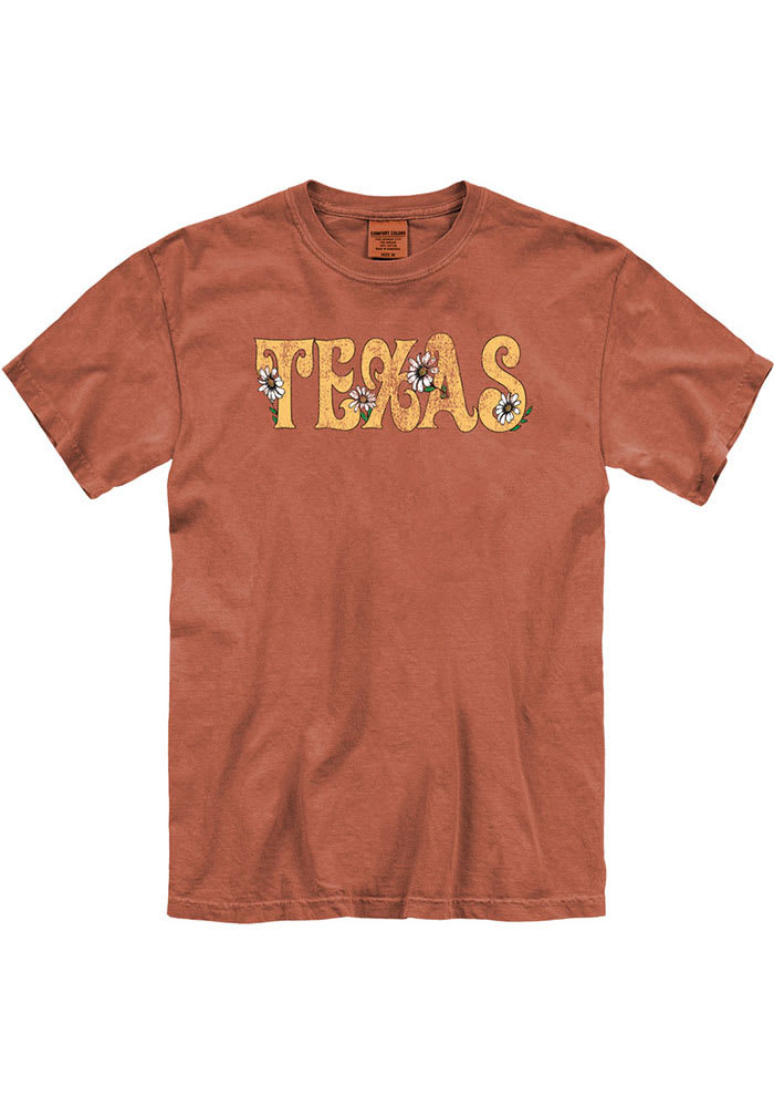 Texas Women's Floral Comfort Colors Unisex Short Sleeve T-Shirt - Yam