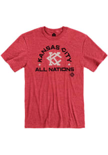 Rally Kansas City Monarchs Red Arch All Nations Short Sleeve Fashion T Shirt