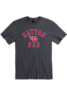 Dayton Flyers Grey Shadow Arc Dad Short Sleeve T Shirt