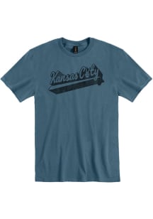 Kansas City Slate Blue Peace Sign Short Sleeve T-Shirt