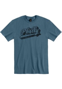 Philadelphia Slate Blue Peace Sign Short Sleeve T-Shirt