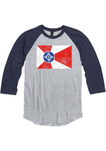Wichita Graphite Flag 3/4 Sleeve Raglan T-Shirt