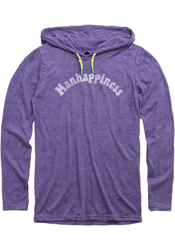 Manhattan Mens Purple Manhappiness Long Sleeve Hoodie