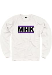 Manhattan Mens Oatmeal MHK Block Long Sleeve Crew Sweatshirt