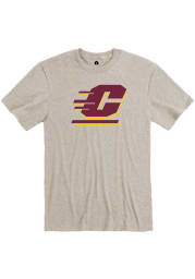 Rally Central Michigan Chippewas Charcoal Primary Team Logo Short Sleeve T Shirt
