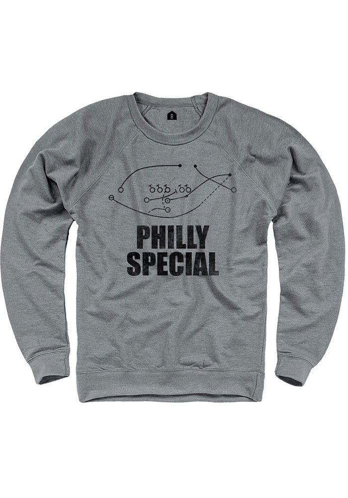 Philadelphia Mens Charcoal Philly Special Long Sleeve Crew Sweatshirt