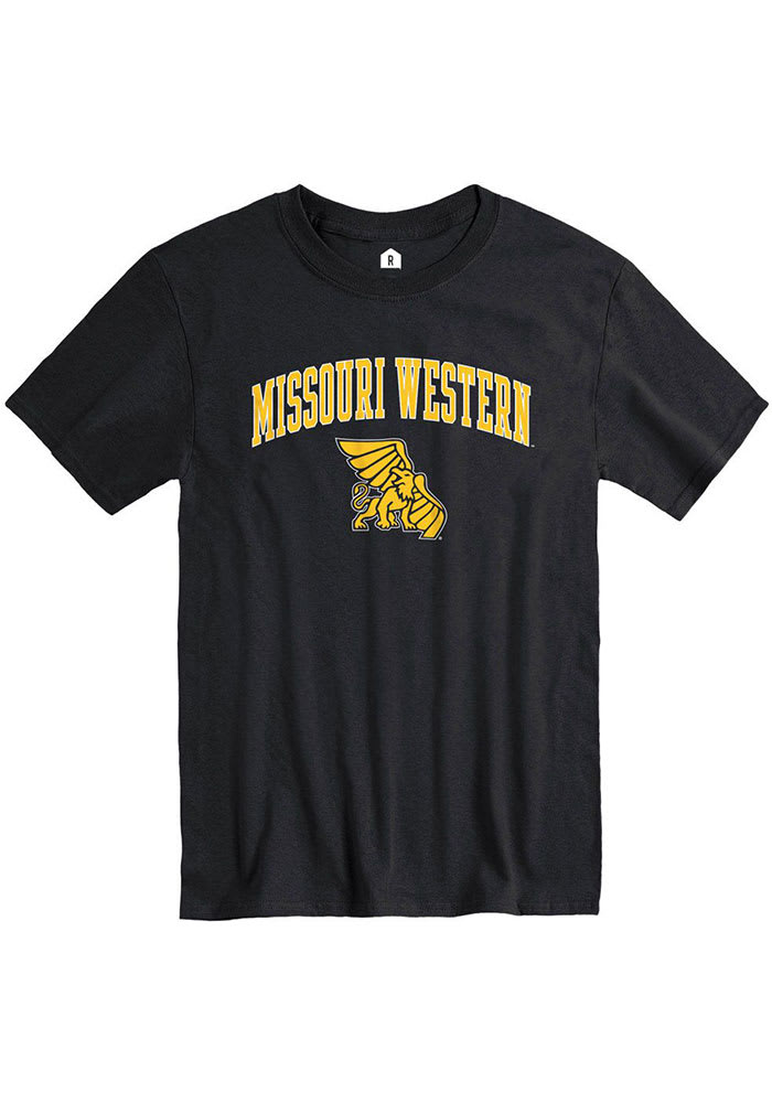 Rally Missouri Western Griffons Black Arch Mascot Short Sleeve T Shirt