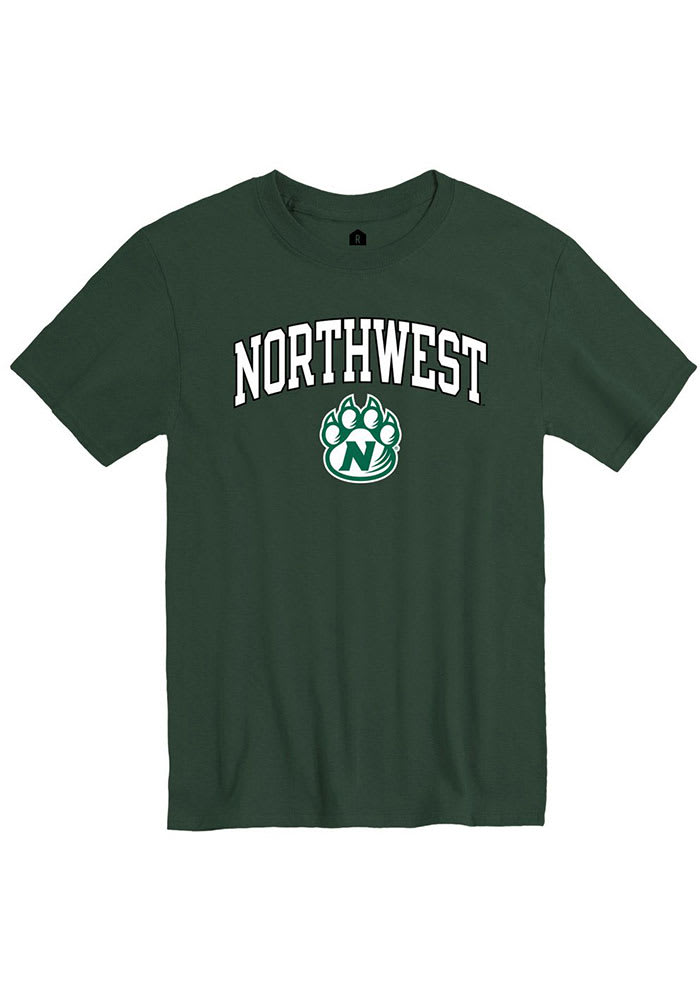 Rally Northwest Missouri State Bearcats Green Arch Mascot Short Sleeve T Shirt